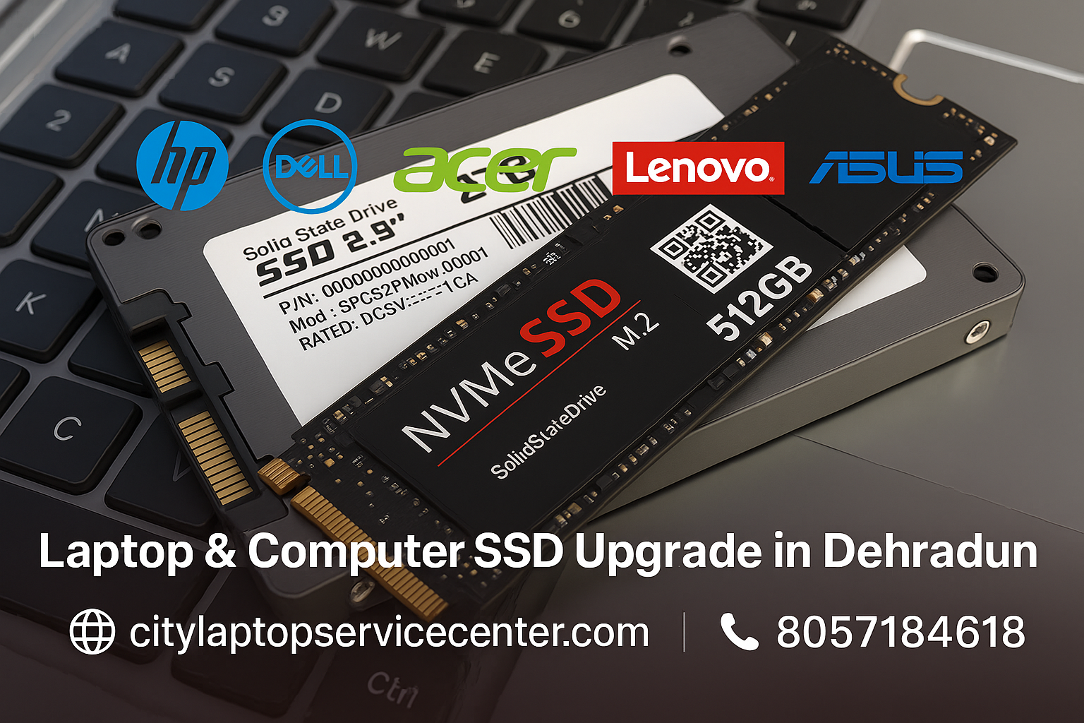 Laptop & Desktop SSD Upgrade Service in Dehradun | HP, Dell, Lenovo, Asus, Acer