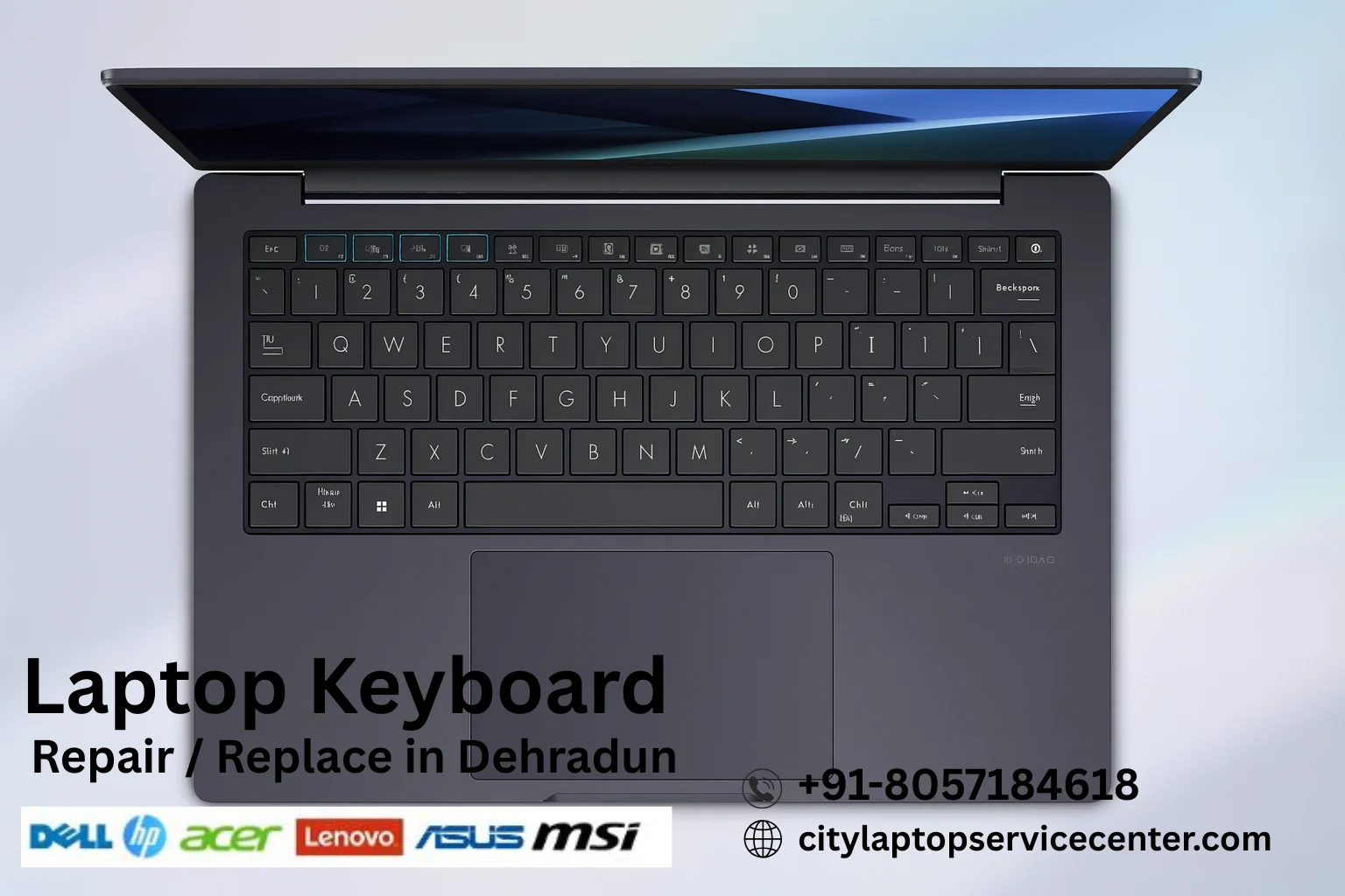 Laptop Keyboard Repair in Dehradun for HP, Dell, Lenovo, Asus & Acer