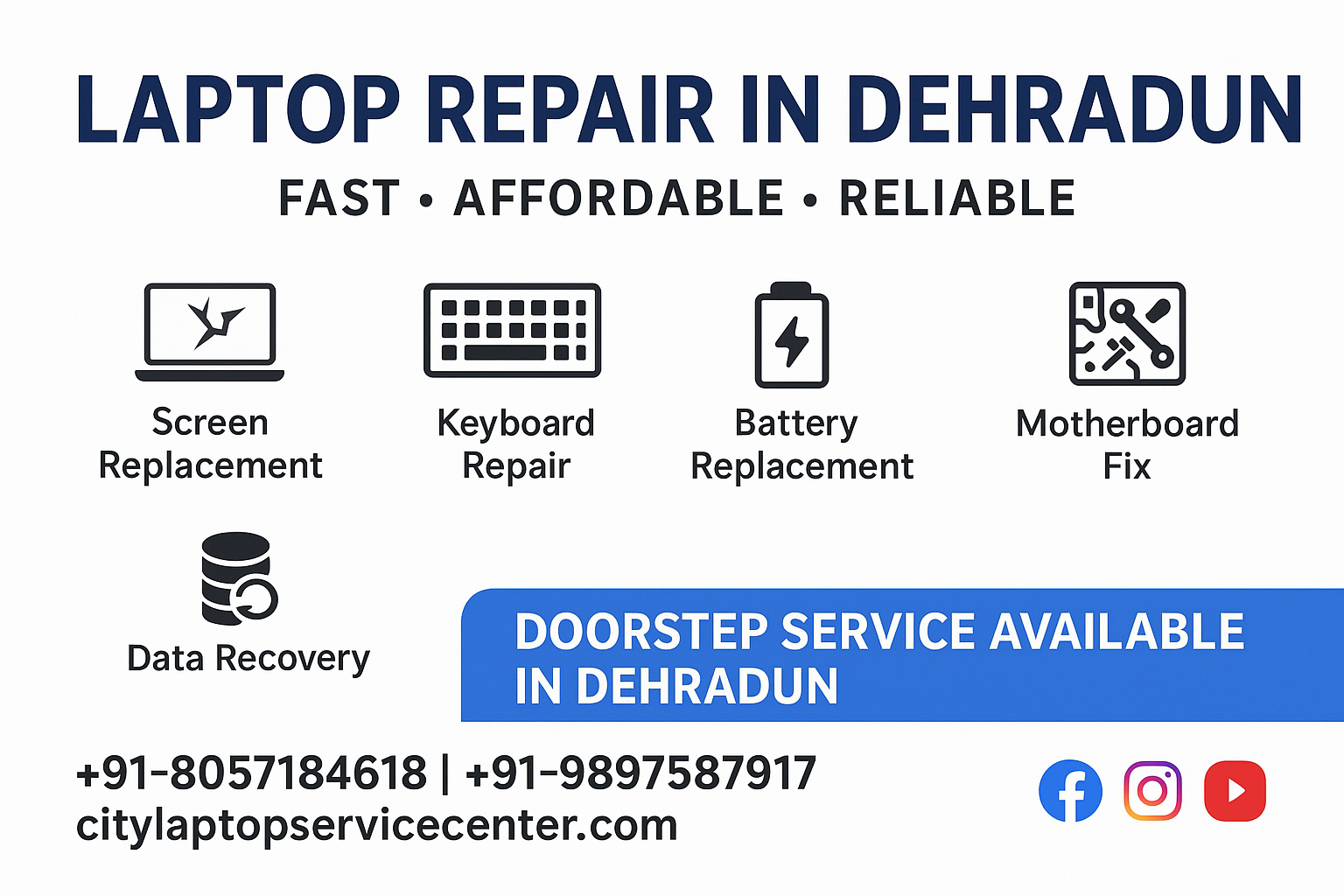 Contact City Laptop Service Center for Laptop Repair in Dehradun